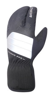 Chiba Winter-Fahrradhandschuhe Alaska Pro (Oberhand aus winddichtem Softshell und Stretch-Fabric) schwarz - 1 Paar